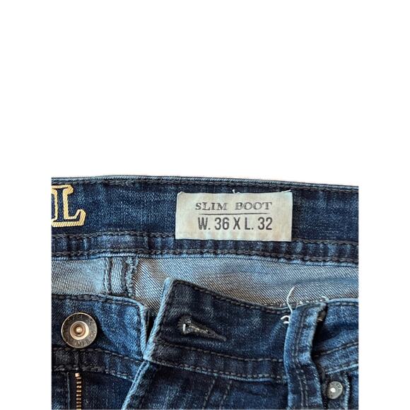 TK Axel Slim Boot Jeans Mens 36x32 - Picture 5 of 5